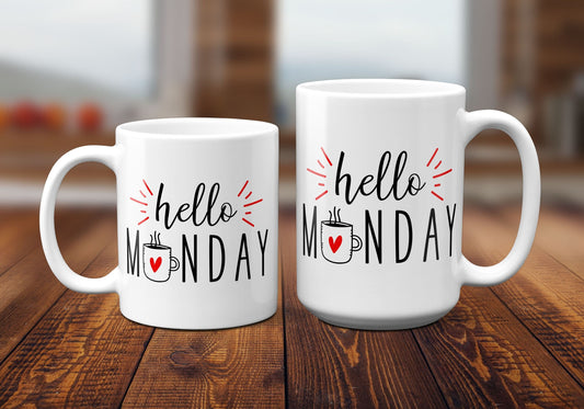 Hello Monday Mug - Double Sided