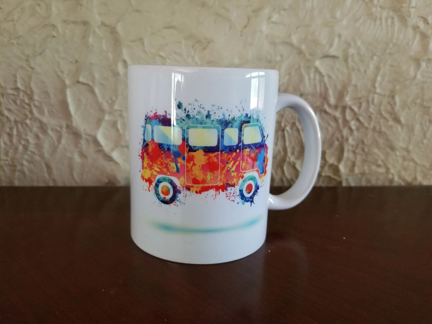 Hippie Bus Tie Dye Novelty Coffee Mug - Double Sided