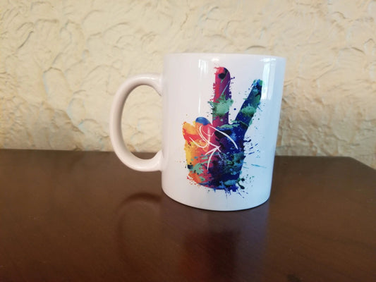 Peace Tie Dye Novelty Coffee Mug - Double Sided