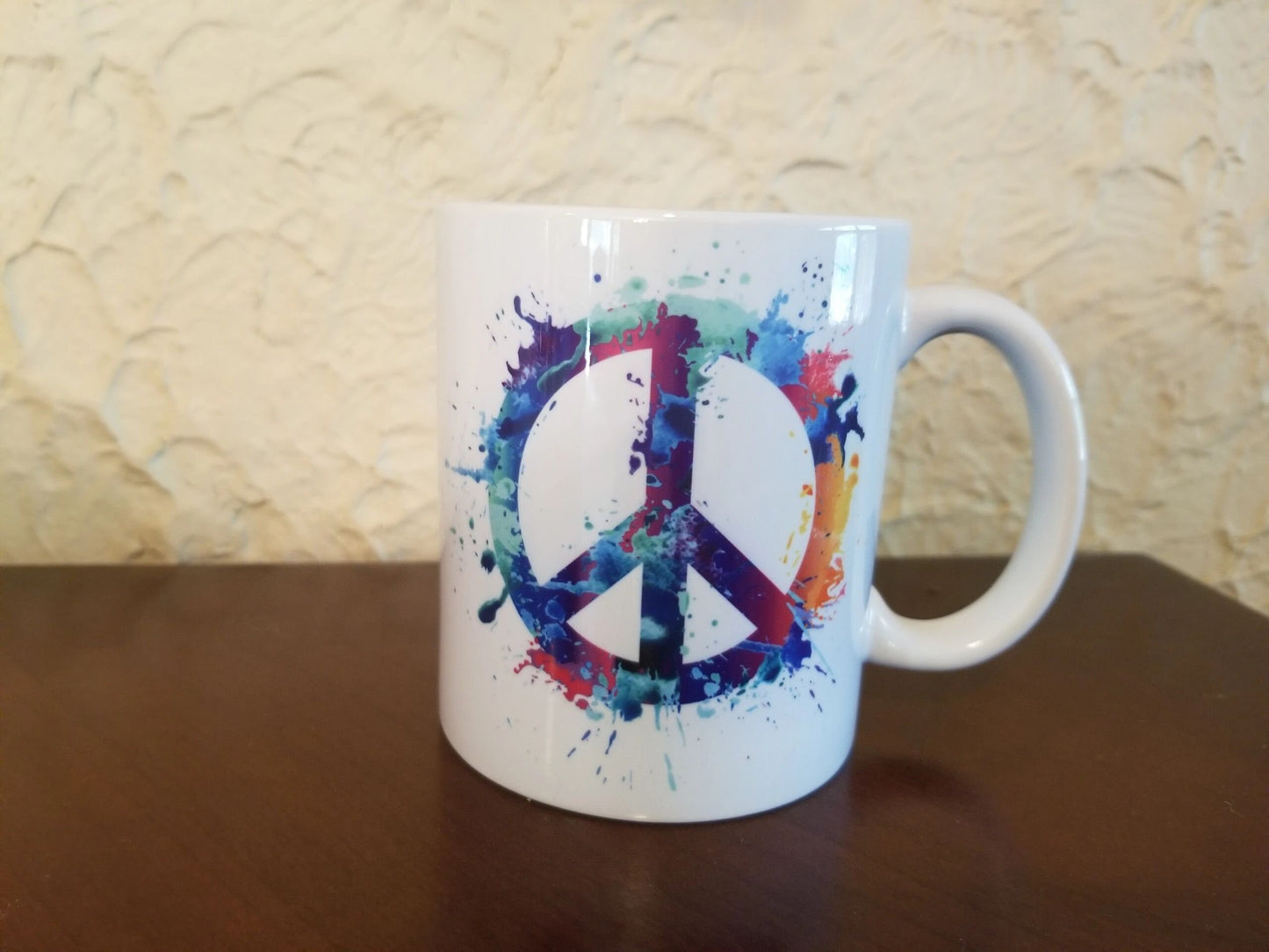 Peace Sign Novelty Coffee Mug - Double Sided