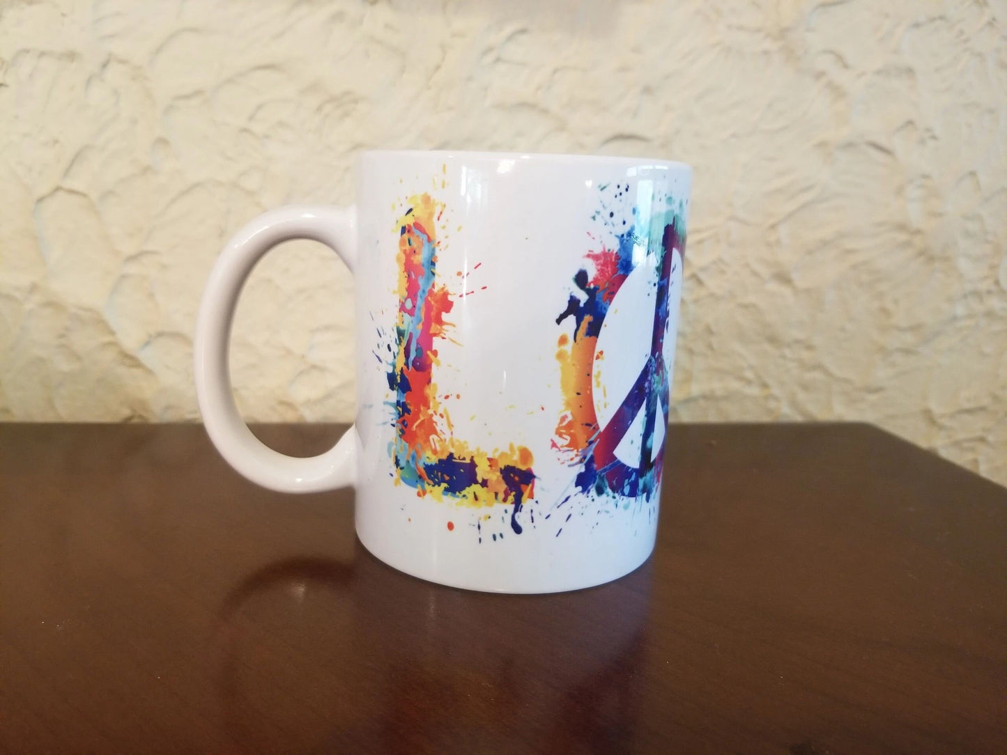 Love Peace Tie Dye Novelty Coffee Mug