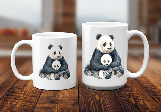 Panda Bear and Baby Coffee Mug