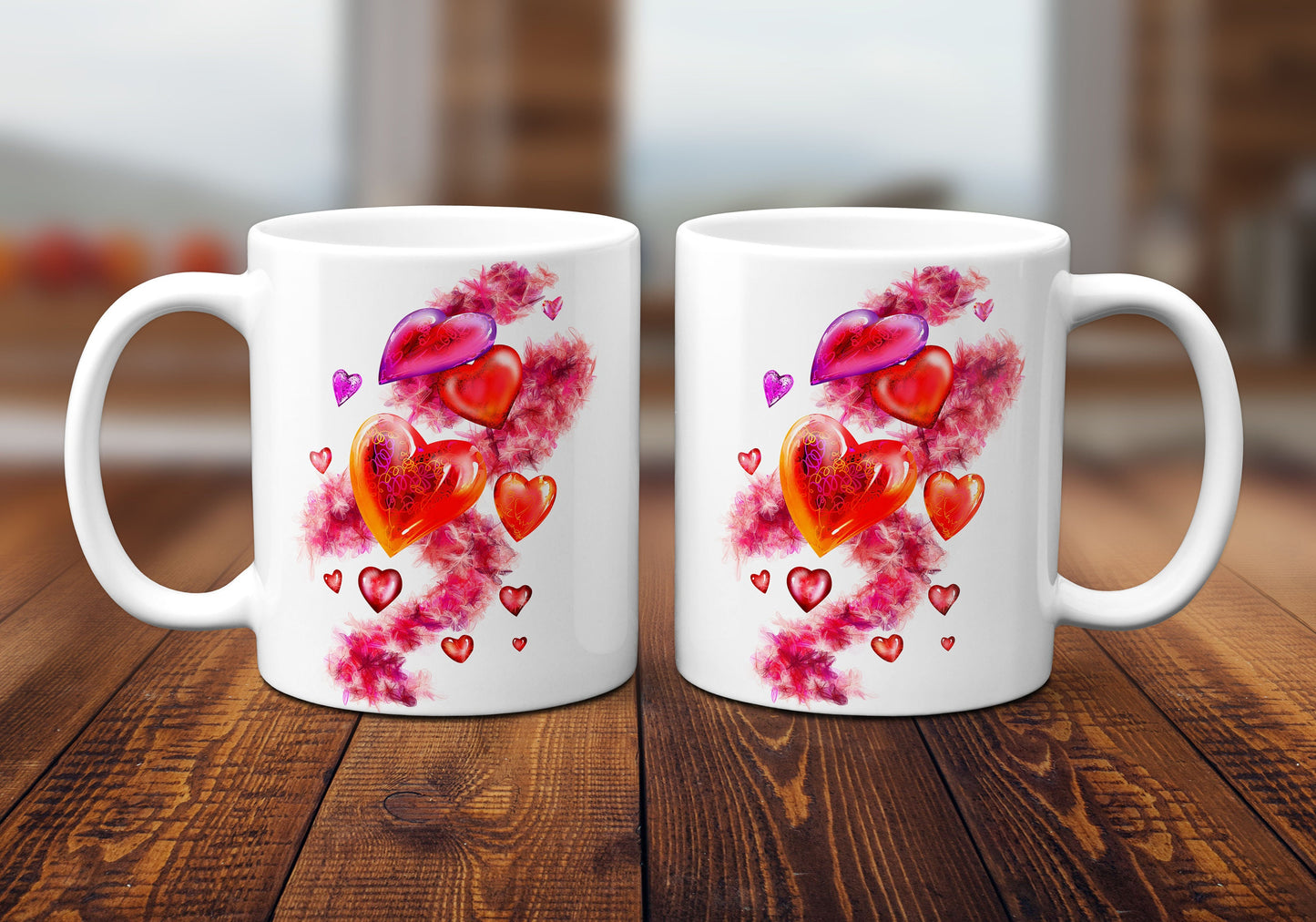 Hearts and Ribbons Coffee Mug