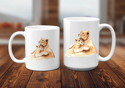 Lion and Baby Coffee Mug