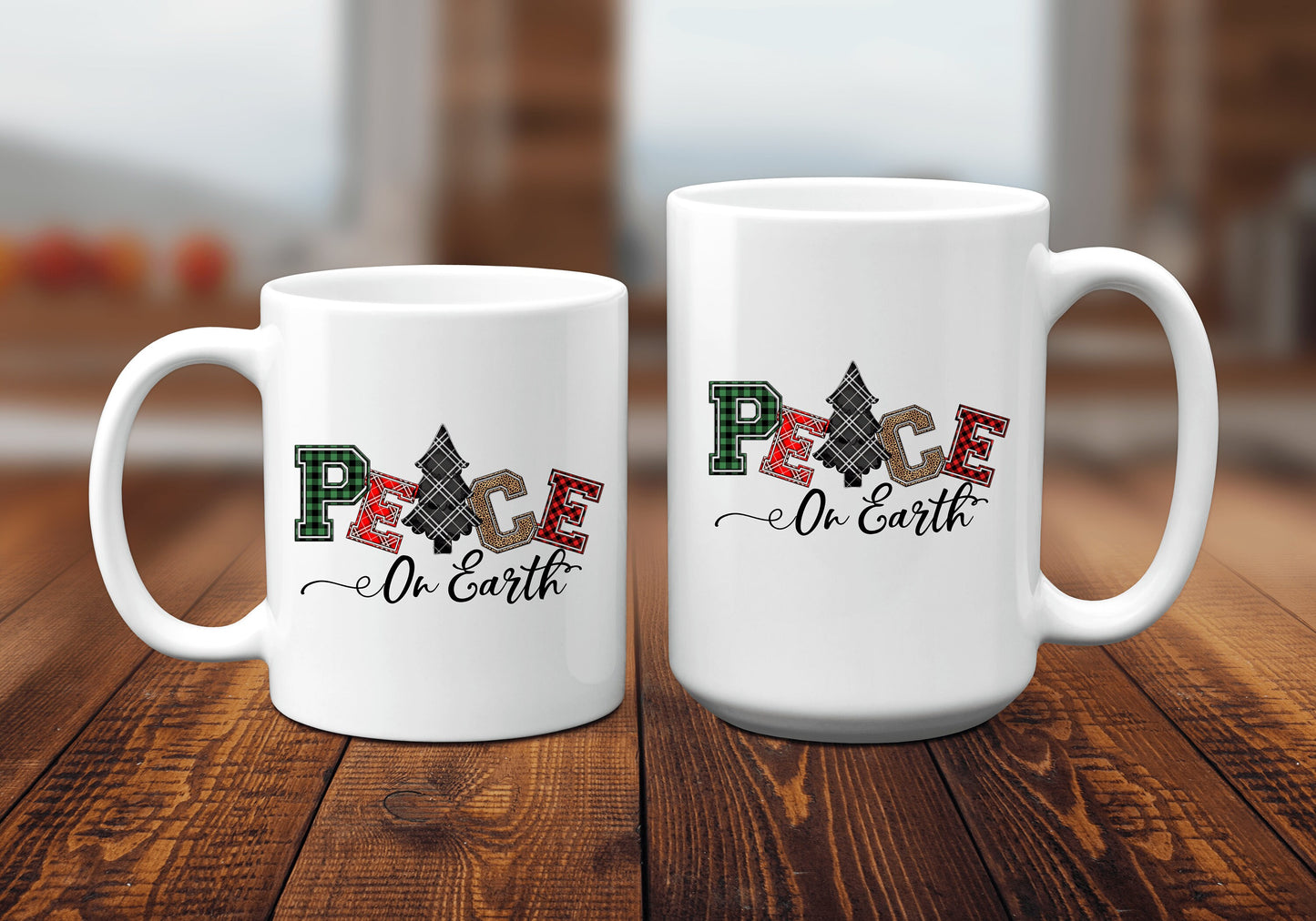 Peace on Earth Christmas Coffee Mug